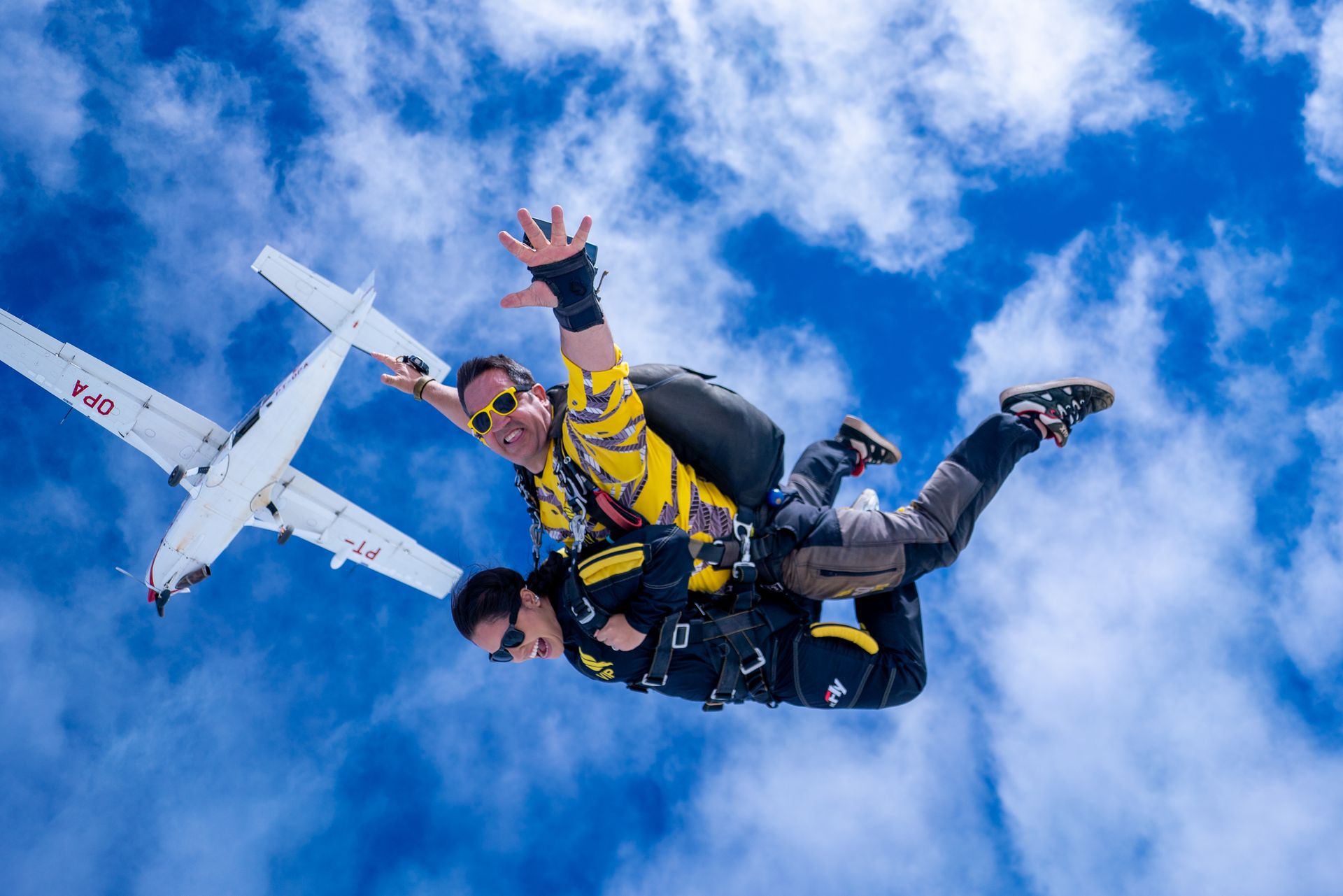 Salto duplo de paraquedas na Go Fly Boituva